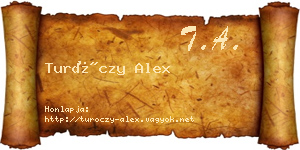 Turóczy Alex névjegykártya