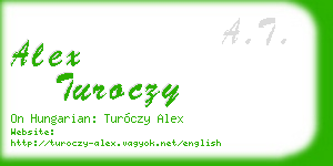 alex turoczy business card